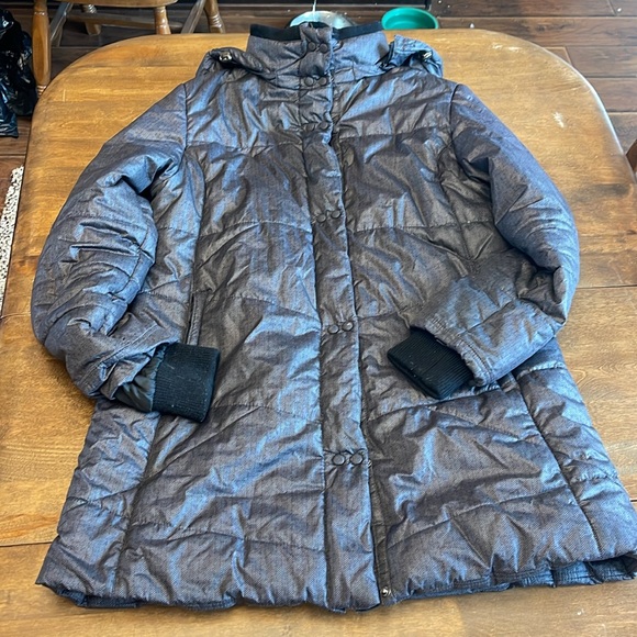 🌸FEN NELLI long quilted puffy coat with pockets & removable hood - Picture 3 of 14